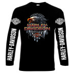 Harley Davidson, 8, men's long sleeve t-shirt, 100% cotton, S to 5XL